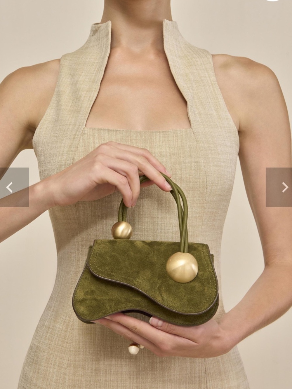 Kazia Nano Crossbody Suede Mini Top-Handle Bag